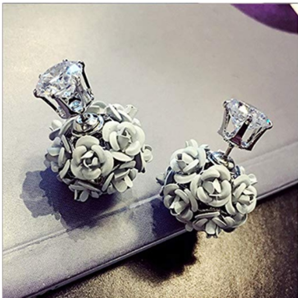 Hot Style flower ball crystal earrings earrings